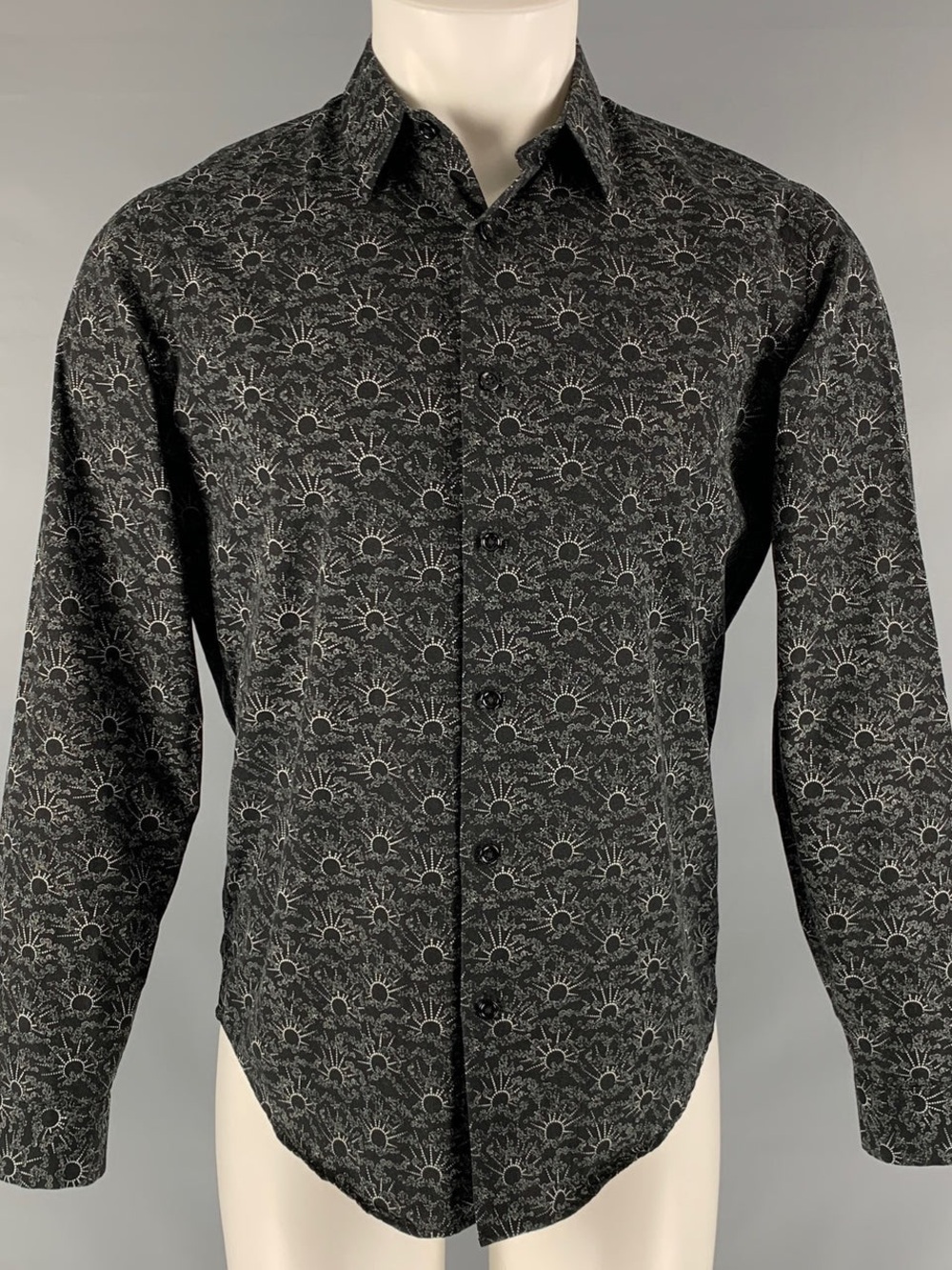 Theory Black Shirt with White Sunburst Print